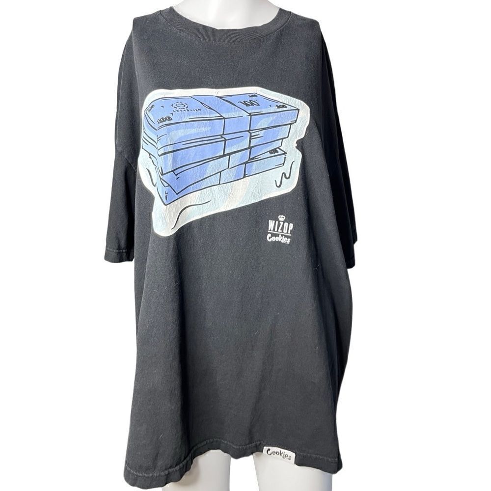 Cookies Ice Cube Money Short Sleeve Graphic Tee Back & Blue Size XL
